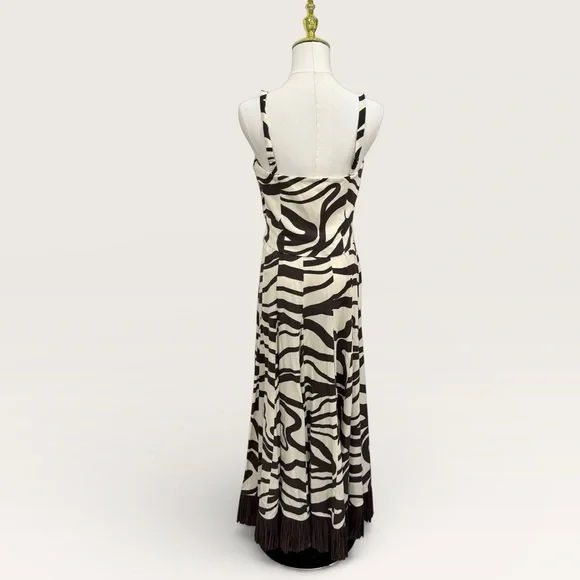 Antonio Melani MG Style Somers Linen Blend Swirl Pattern Maxi Raffia Skirt Set - Picture 7 of 16